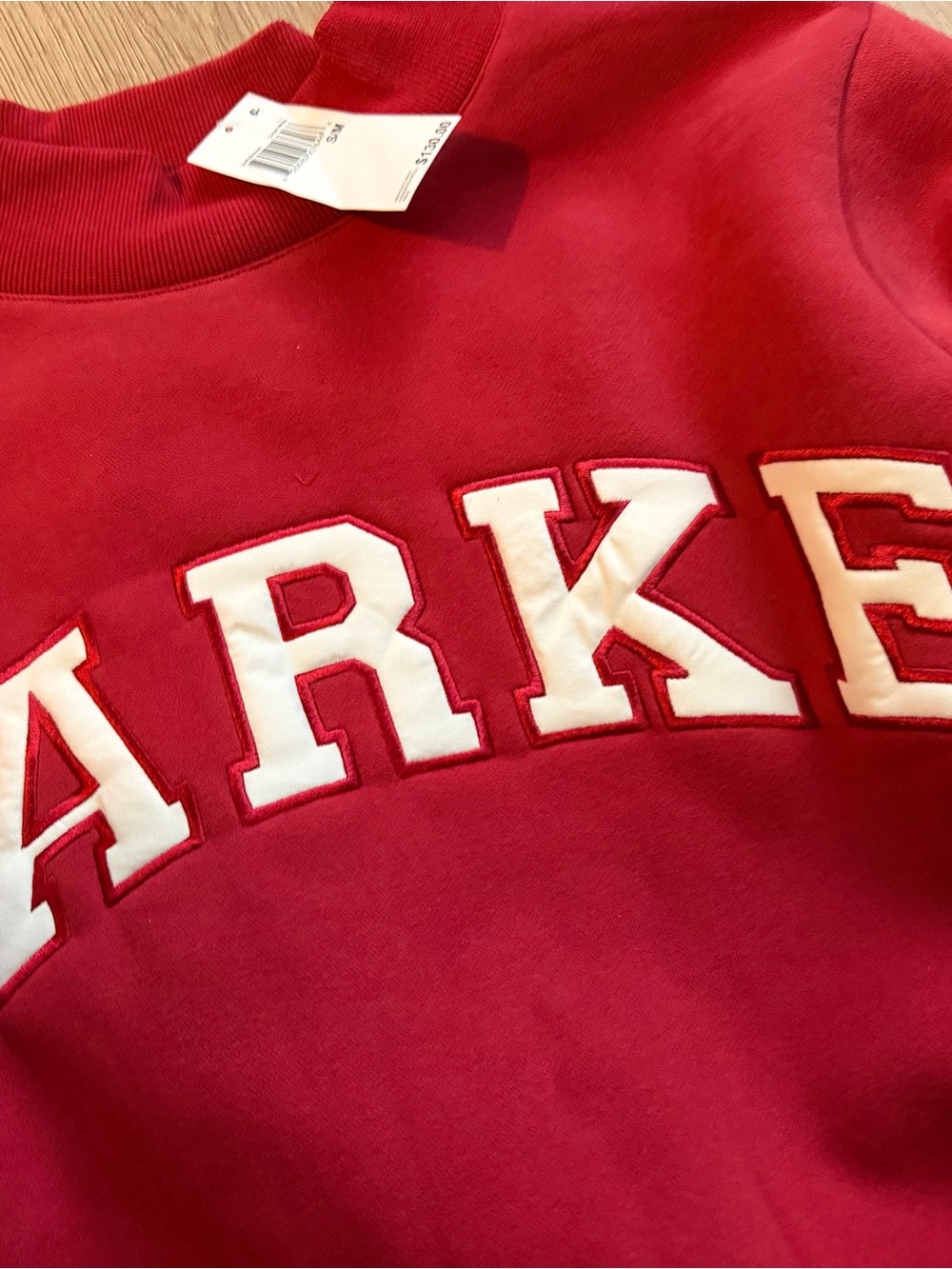 PARKE Red Mock-Turtleneck Logo Sweatshirt - Picture 6 of 9